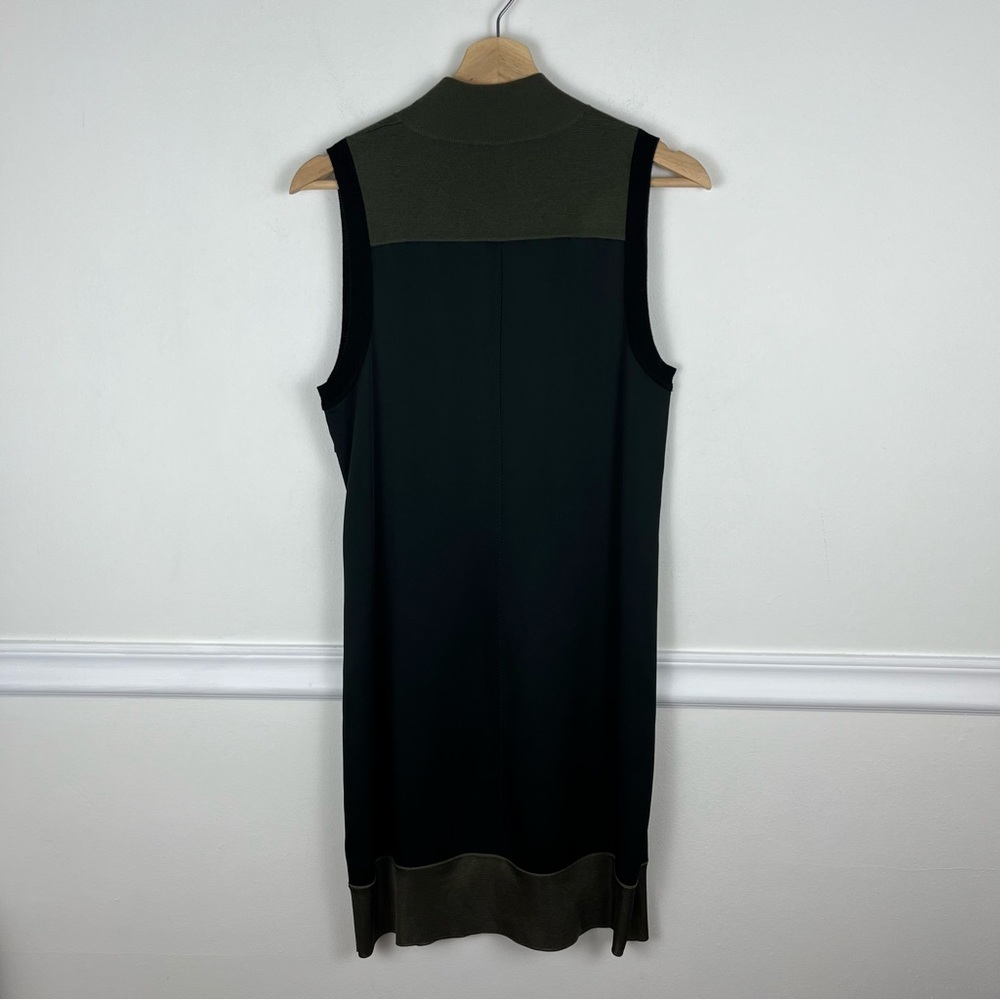 Rag And Bone Black Green Satin Colorblock Mock Ne… - image 2